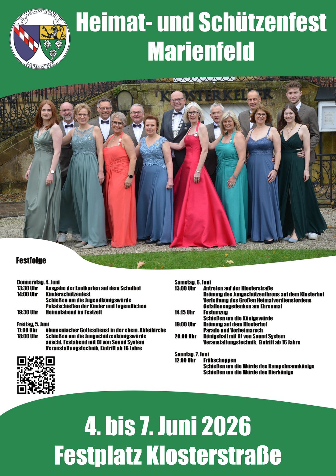 Plakat des Heimat-und Schützenfestes Marienfeld